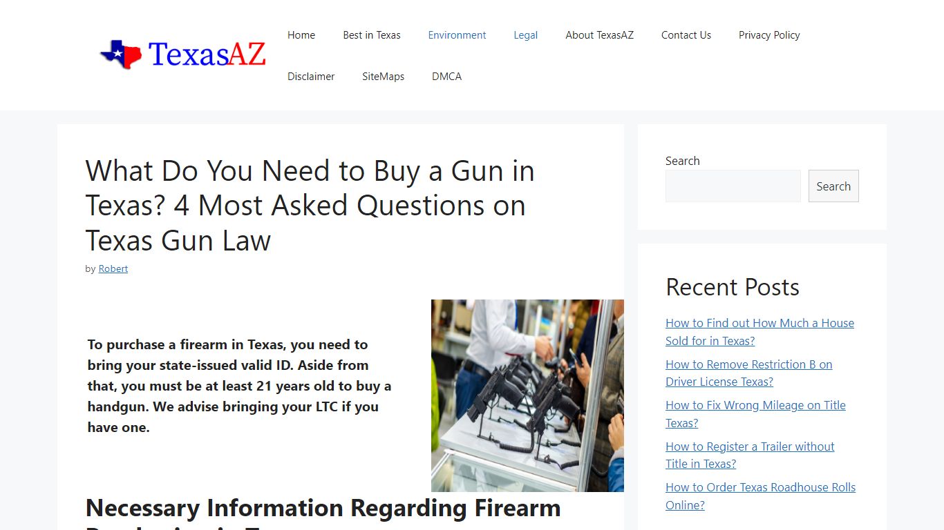 What Do You Need to Buy a Gun in Texas? 4 Most Asked Questions on Texas ...